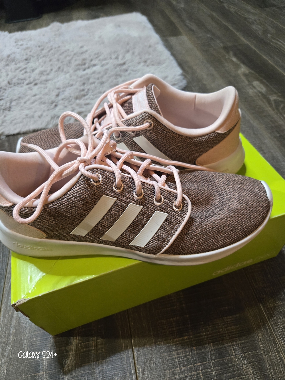 adidas Pink and Brown Knit Athletic Sneakers